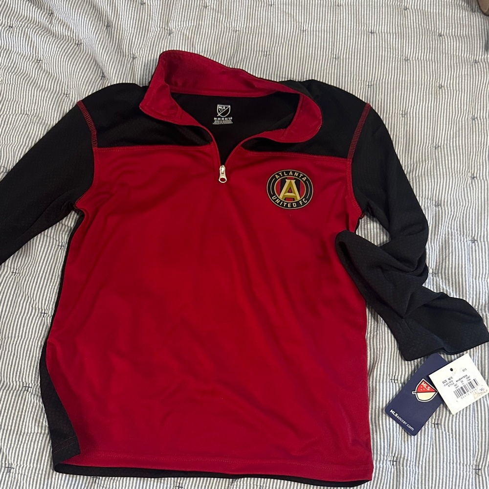 Kids' Red and Black Quarter-Zip Sweatshirt